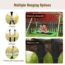 Load image into Gallery viewer, 60&quot; Platform Tree Swing Outdoor with  2 Hanging Straps-Green
