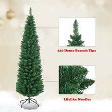 Load image into Gallery viewer, PVC Artificial Slim Pencil Christmas Tree-5&#39;
