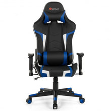 Load image into Gallery viewer, Reclining Swive Massage Gaming Chair-Blue
