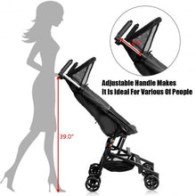 Load image into Gallery viewer, Buggy Portable Pocket Compact Lightweight Stroller Easy Handling-Black
