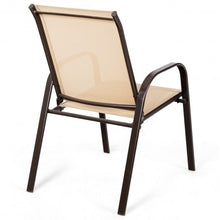 Load image into Gallery viewer, 2 PCS Patio Chairs Outdoor Dining Chair with Armrest-Beige
