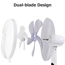 Load image into Gallery viewer, Fantask 16&quot; 2 Mode 2 Blades Remote Control Oscillating Pedestal Fan-White
