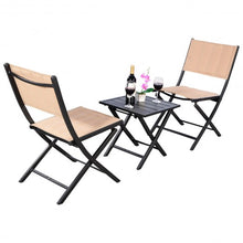 Load image into Gallery viewer, 3 pcs Folding Bistro Outdoor Table Chairs
