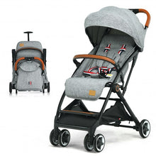 Load image into Gallery viewer, Lightweight Aluminium Frame Baby Stroller with Net-Gray
