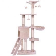 Load image into Gallery viewer, 56&quot; Condo Scratching Posts Ladder Cat Play Tree

