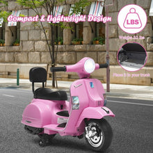 Load image into Gallery viewer, 6V Kids Ride On Vespa Scooter Motorcycle for Toddler-Pink

