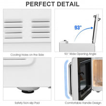 Load image into Gallery viewer, 700W Glass Turntable Retro Countertop Microwave Oven-White
