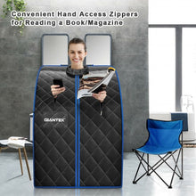 Load image into Gallery viewer, Portable Personal Far Infrared Sauna with Heating Foot Pad and Chair-Black
