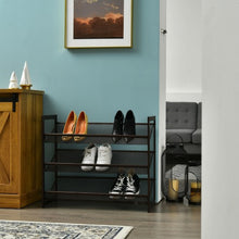 Load image into Gallery viewer, Adjustable to Flat or Slant Shoe Organizer Stand-3-Tier
