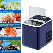 Load image into Gallery viewer, 44 lbs Portable Countertop Ice Maker Machine with Scoop-Navy
