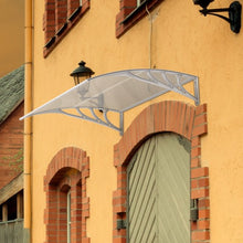 Load image into Gallery viewer, 40&quot; x 40&quot; Outdoor Polycarbonate Front Door Window Awning Canopy-Gray
