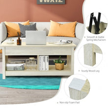 Load image into Gallery viewer, Lift Top Coffee Table with Hidden Storage Compartment and Lower Shelf for Study Room-White
