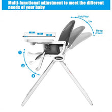 Load image into Gallery viewer, Space Saving Fold Baby High Chair-Gray
