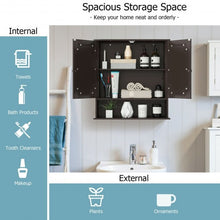 Load image into Gallery viewer, Bathroom Wall Mount Mirror Cabinet Organizer-Brown
