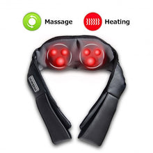 Load image into Gallery viewer, Shiatsu Back and Neck Kneading Shoulder Massager w/ Heat Straps
