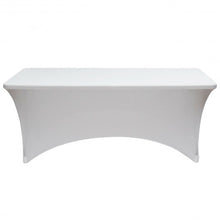 Load image into Gallery viewer, 2 Pcs 4 Ft Rectangular Spandex Tablecloth Fitted Wedding-White
