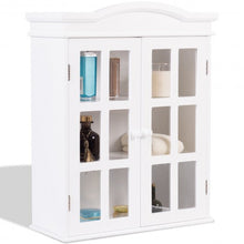 Load image into Gallery viewer, Wall-Mount Bathroom Double Doors Shelved Storage Cabinet
