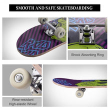 Load image into Gallery viewer, 31&quot; x 8&quot; Professional Kids Maple Deck Wood Skateboard-A
