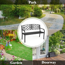 Load image into Gallery viewer, Patio Park Yard Outdoor Furniture Steel Bench
