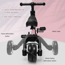 Load image into Gallery viewer, 3 in 1 3 Wheel Kids Tricycles with Adjustable Seat &amp; Handlebarfor Ages 1-3-Pink
