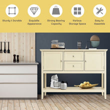 Load image into Gallery viewer, Wooden Sideboard Buffet Console Table  w/ Drawers and Storage-Beige
