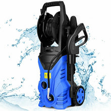 Load image into Gallery viewer, 1800W 2030PSI Electric Pressure Washer Cleaner with Hose Reel-Blue
