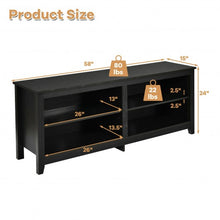 Load image into Gallery viewer, 4-Cubby TV Stand Media Console for TV&#39;s up to 65&quot; with 3-Position Height Adjustable Shelf
