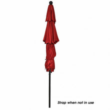 Load image into Gallery viewer, 10ft 3 Tier Patio Umbrella Aluminum Sunshade Shelter Double Vented-Burgundy
