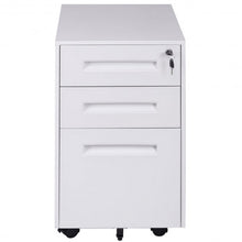 Load image into Gallery viewer, Metal Rolling Sliding Drawer A4 File Cabinet -White
