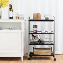 Load image into Gallery viewer, 4 Tiers Rolling Storage Cart Utility Trolley
