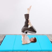 Load image into Gallery viewer, 4&#39; x 6&#39; x 2&quot; PU Thick Folding Panel Exercise Gymnastics Mat-Blue
