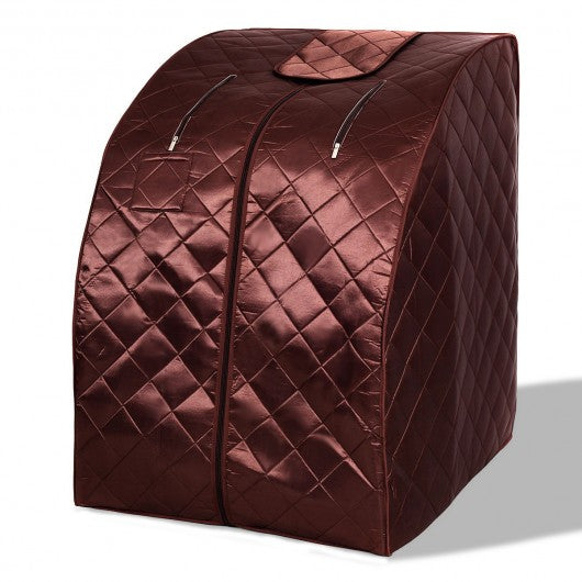 Portable Far Infrared Sauna with Chair-Coffee