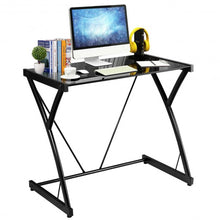 Load image into Gallery viewer, Glass Top Computer Desk Writing Study Workstation
