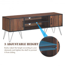 Load image into Gallery viewer, 60&quot; TV Stand Media Center Storage Cabinet with Metal Leg
