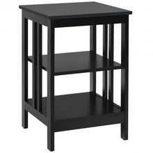 Load image into Gallery viewer, 3-tier Side Table Nightstand with Stable Structure-Black
