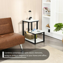 Load image into Gallery viewer, 3-Tier Sofa Side Table Night Stand-White
