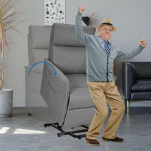 Load image into Gallery viewer, Electric Fabric Padded Power Lift Massage Chair Recliner Sofa-Gray
