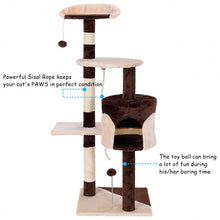 Load image into Gallery viewer, 43&quot; Cat Tree Kitten Activity Tower with Scratching Posts-Coffee
