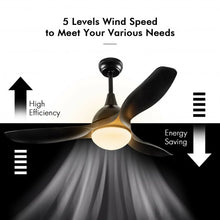 Load image into Gallery viewer, Modern 48&quot; Ceiling Fan with Dimmable LED Light &amp;Remote Control Reversible Blades
