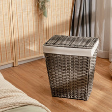 Load image into Gallery viewer, Foldable Handwoven Laundry Hamper with Removable Liner-Gray
