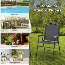 Load image into Gallery viewer, 4Pcs Portable Outdoor Camping Lawn Garden Patio Folding Chair with Armrest
