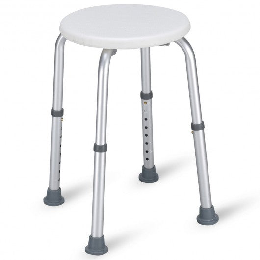 8 Height Adjustable Non-Slip Bath Shower Stool