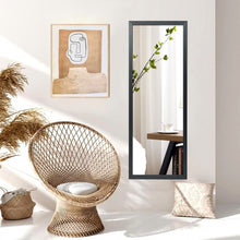 Load image into Gallery viewer, Wood Frame Full Length Hanging Mirror-Black
