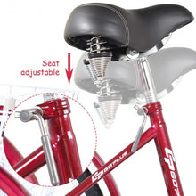 Load image into Gallery viewer, 24&quot; Single Speed 3-wheel Bicycle Adult Tricycle Seat-Red
