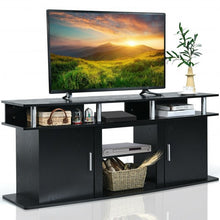 Load image into Gallery viewer, 63&quot; TV Entertainment Console Center with 2 Cabinets-Black
