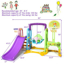 Load image into Gallery viewer, 6 in 1 Climber Swing Basketball Hoop Football Gate
