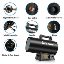 Load image into Gallery viewer, 60000 BTU Outdoor Protection Portable Propane Forced Air Heater
