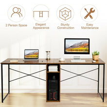 Load image into Gallery viewer, 79&quot; Multifunctional Office Desk for 2 Person with Storage-Black
