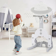 Load image into Gallery viewer, 3 in 1 Kids Basketball Hoop Set with Balls-White
