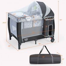 Load image into Gallery viewer, Portable Baby Playard with Changing Station and Net
